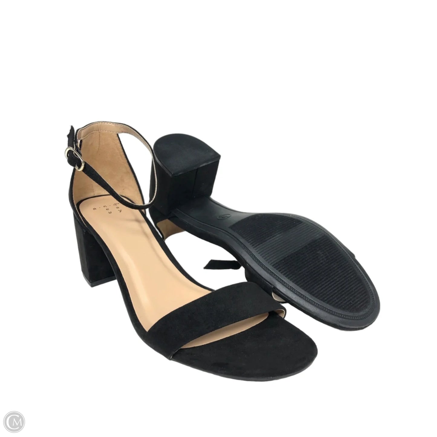Sandals Heels Block By A New Day In Black, Size: 9