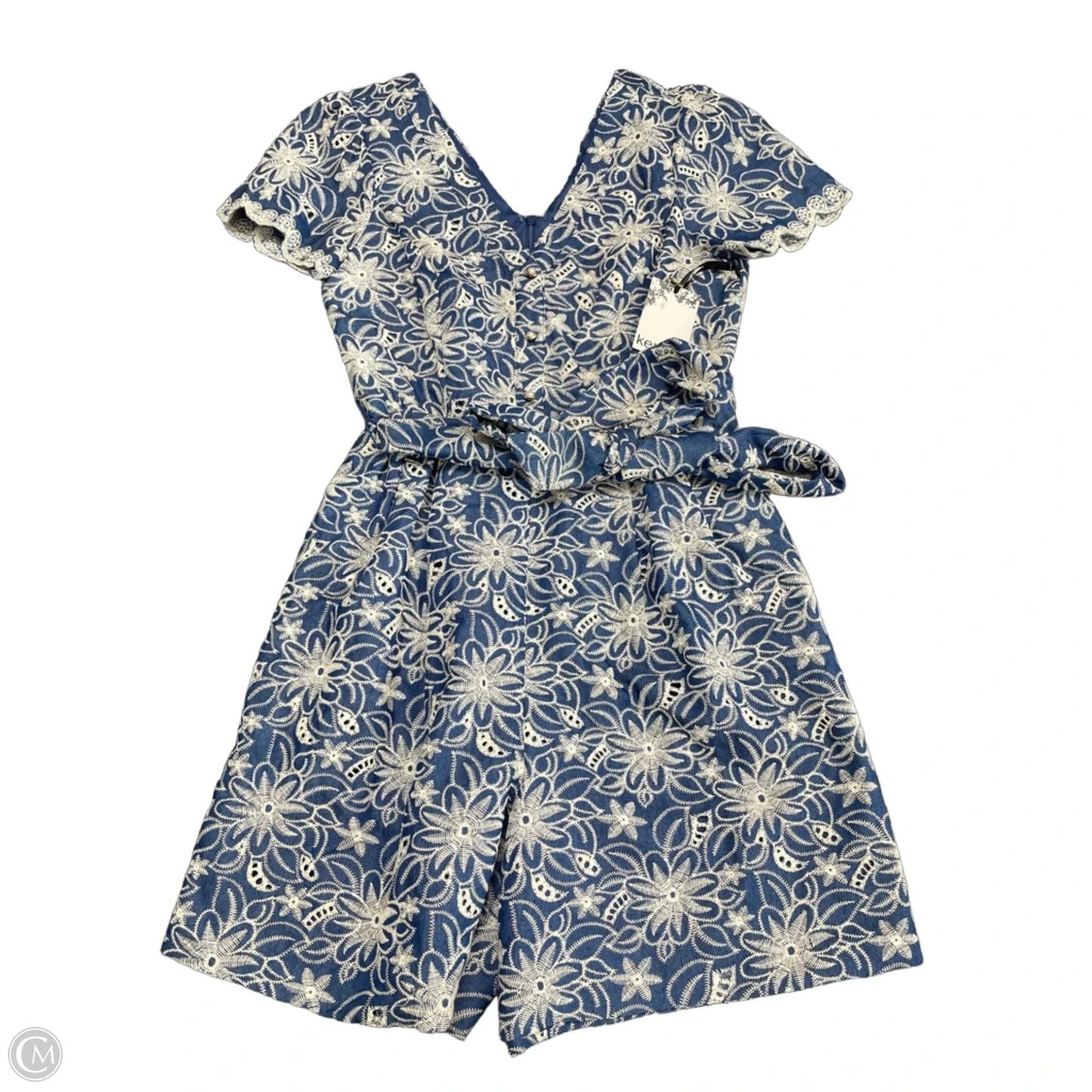 Romper By Kensie In Blue & White, Size: 6