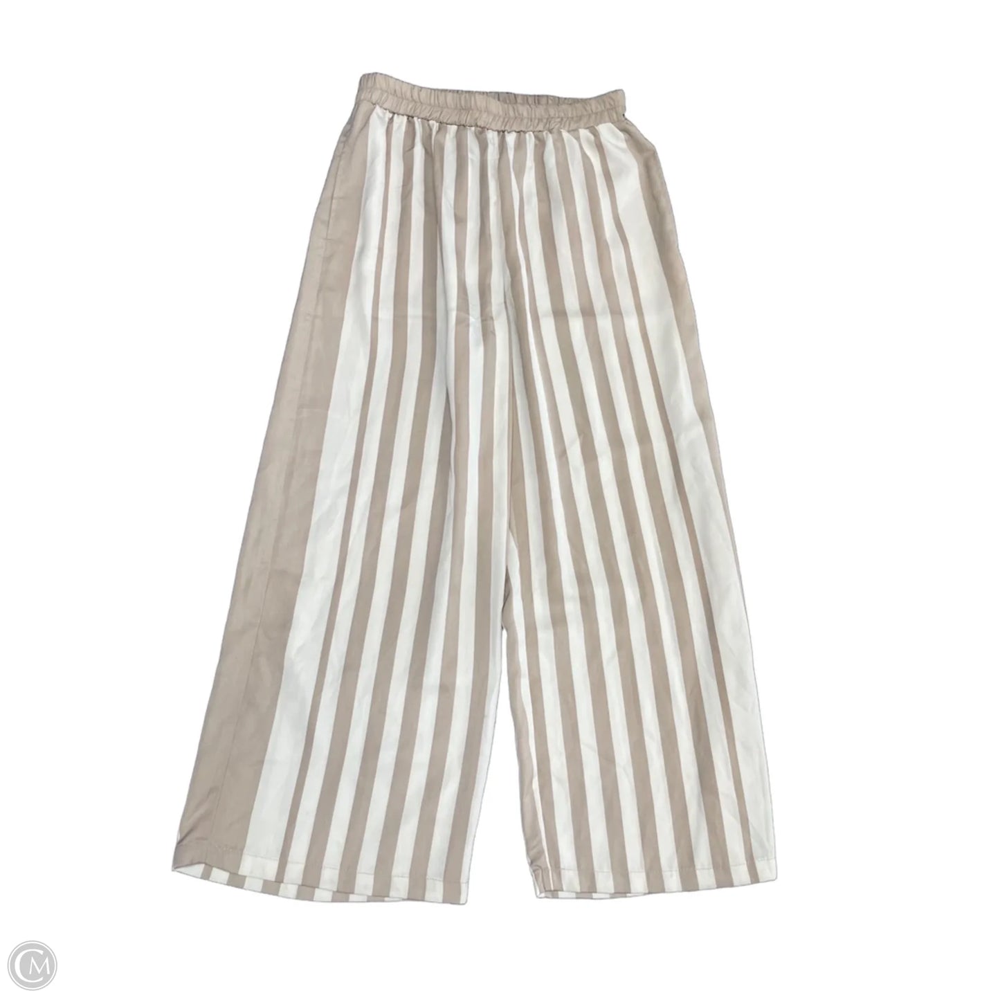 Pants Set 2pc By Modern Works In Cream & Tan, Size: M