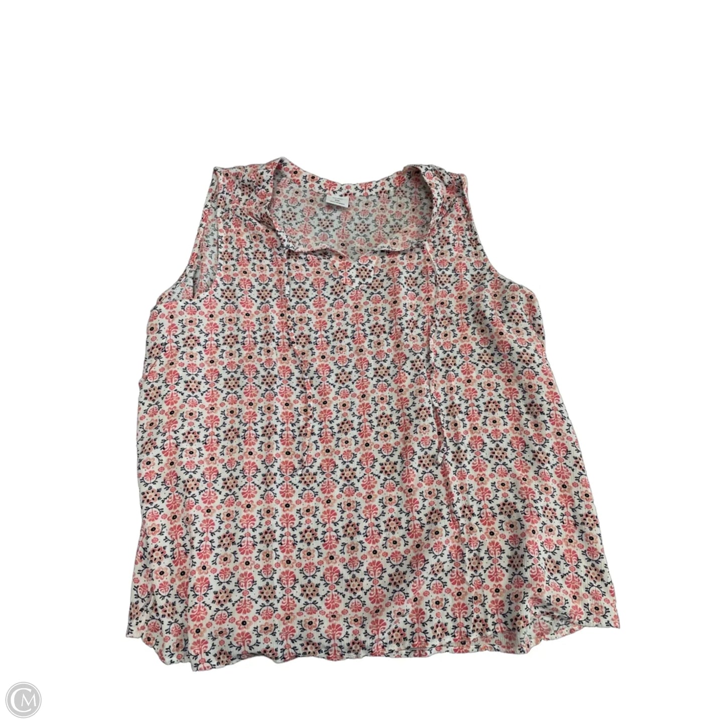 Top Sleeveless By Croft And Barrow In Blue & Pink, Size: Xxl
