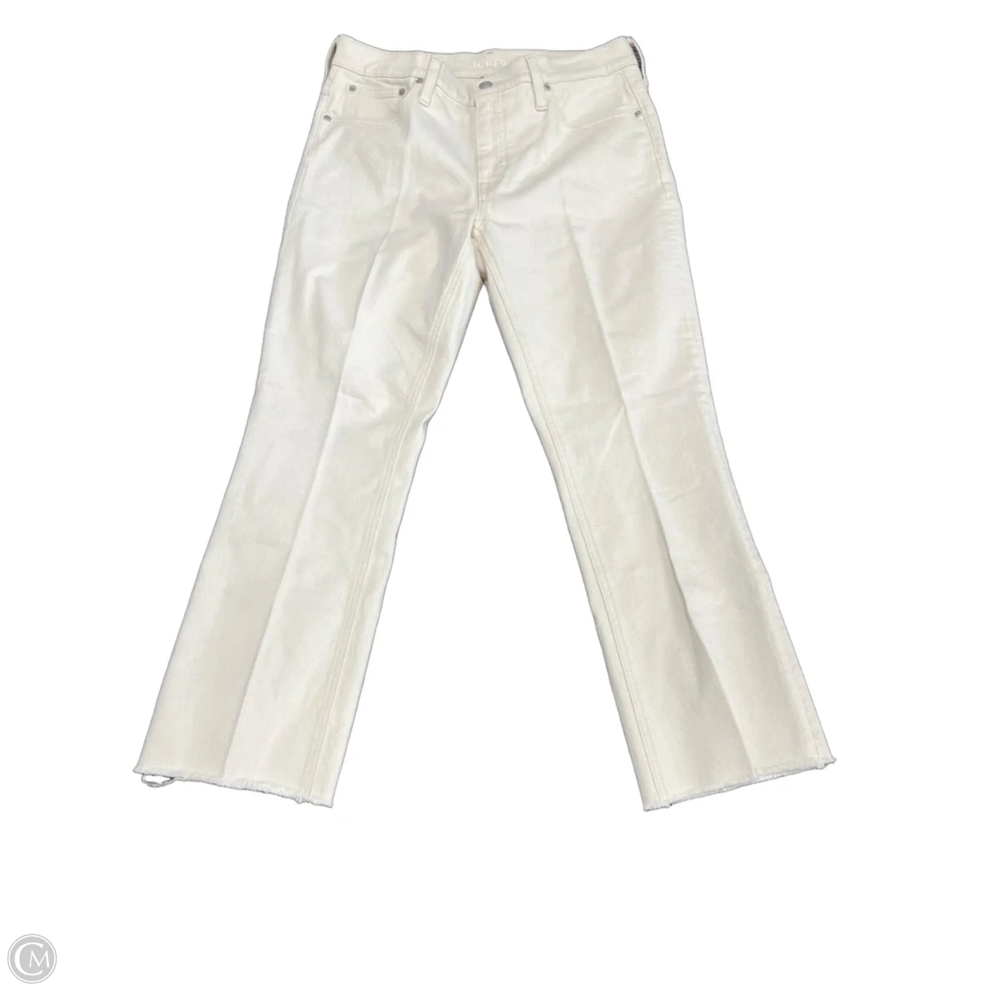 Jeans Cropped By J. Crew In Cream, Size: 6