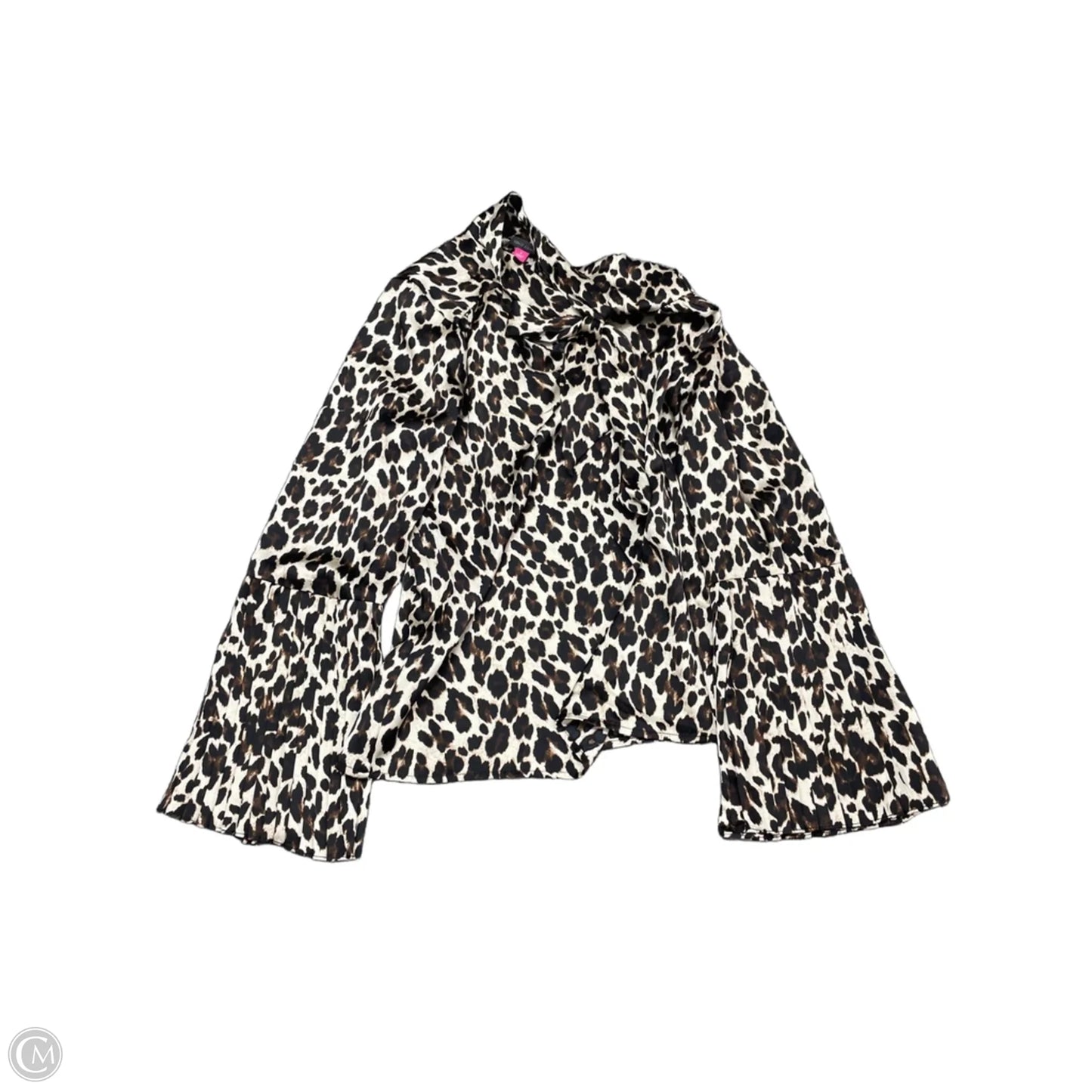 Top Long Sleeve By Vince Camuto In Leopard Print, Size: S