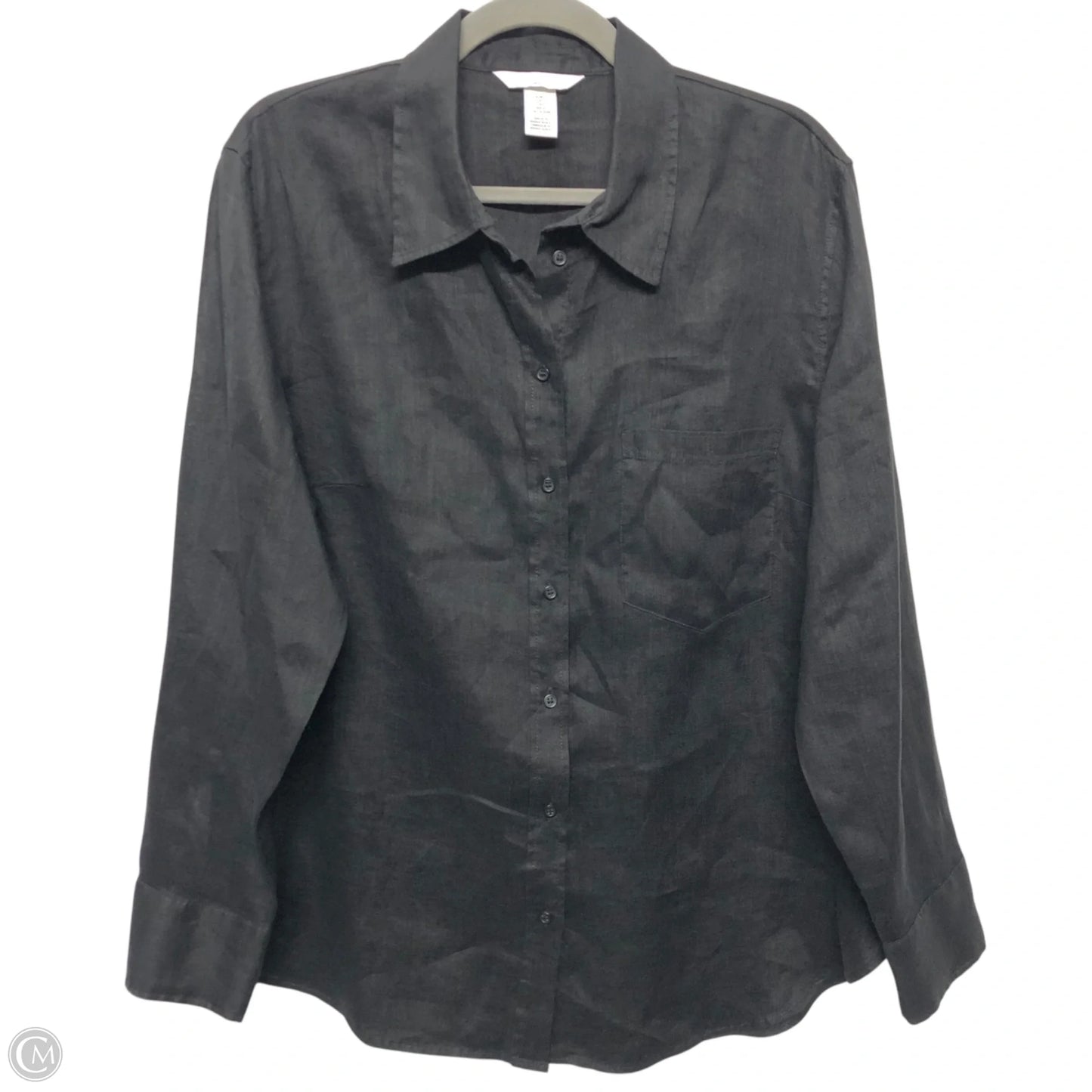 Top Long Sleeve By H&m In Black, Size: L