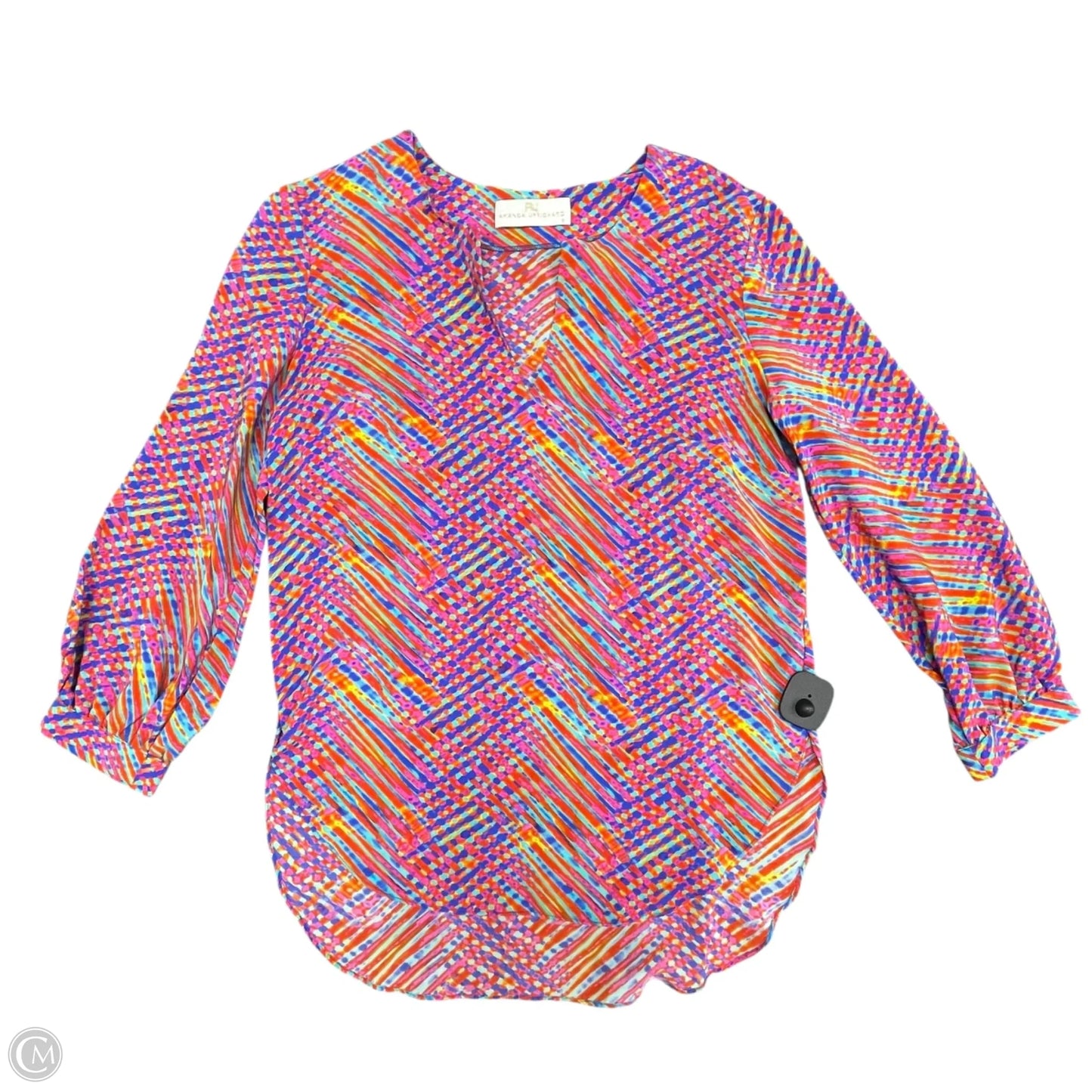 Top Long Sleeve By Amanda Uprichard In Multi-colored, Size: S