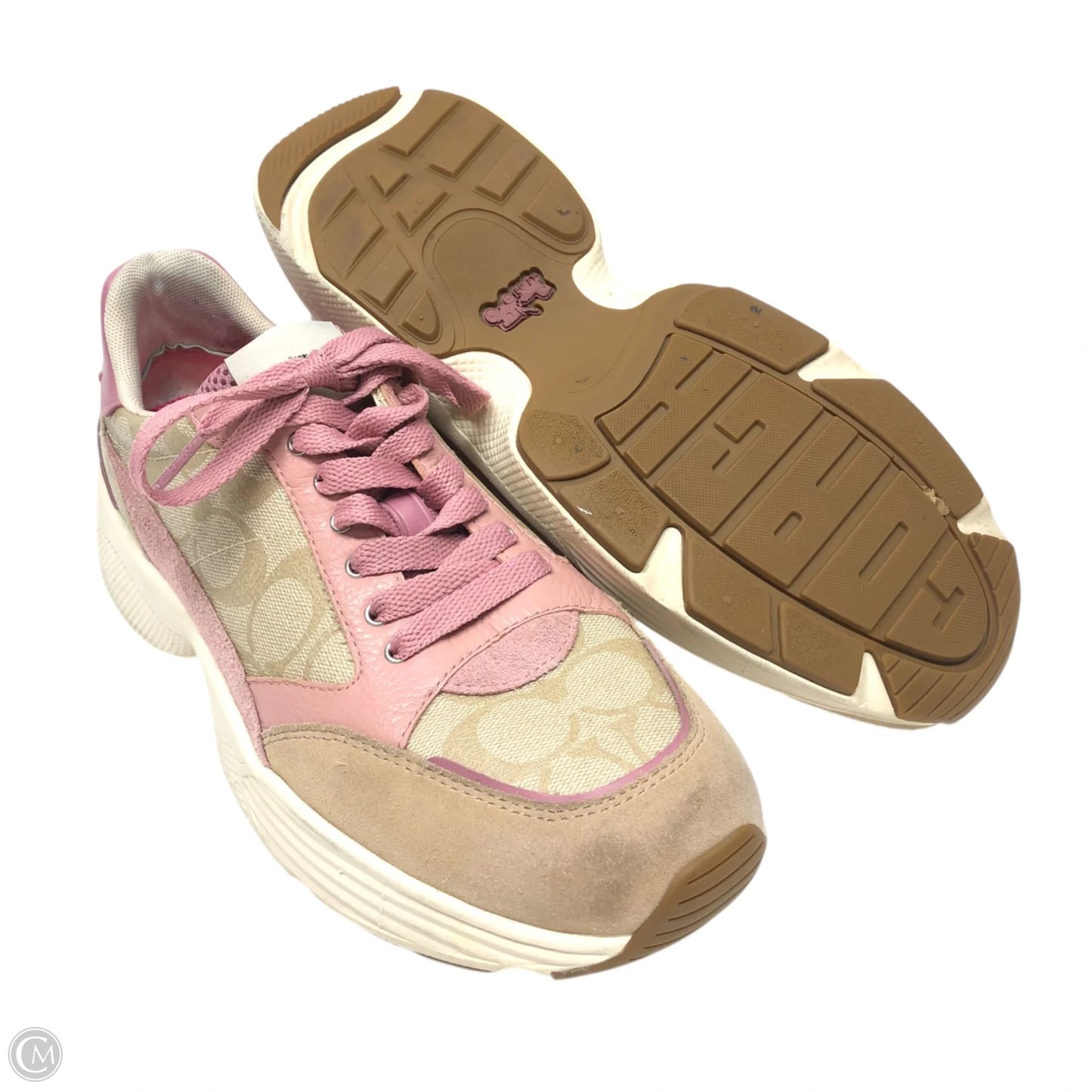 Shoes Designer By Coach In Pink & Tan, Size: 10