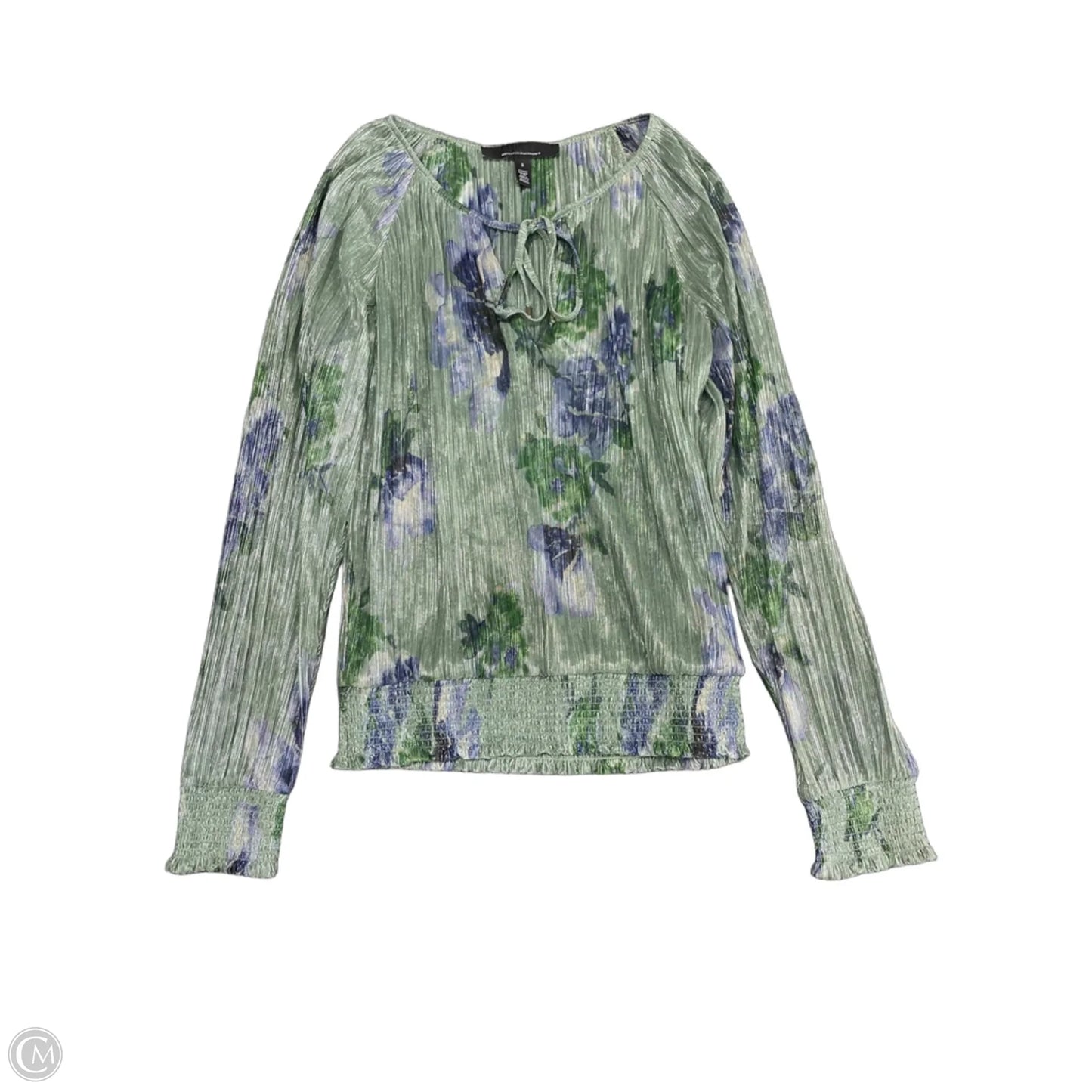 Top Long Sleeve By White House Black Market In Blue & Green, Size: S