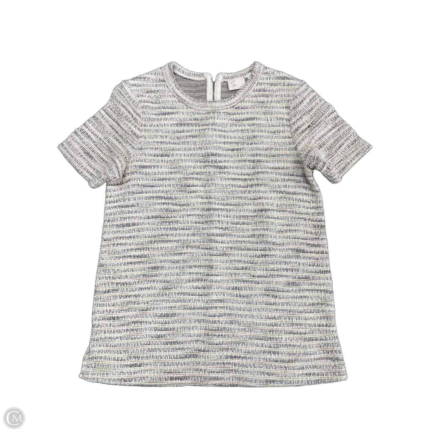 Top Short Sleeve By Anthropologie In Black & Cream, Size: Xs
