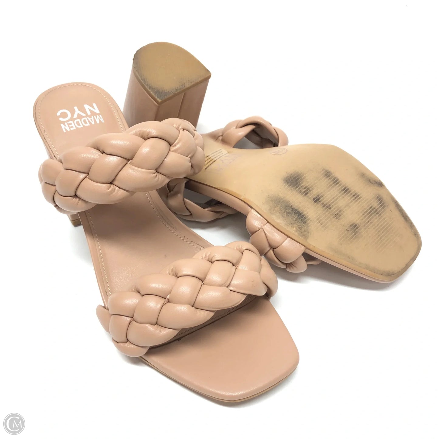 Shoes Heels Block By Madden Nyc In Tan, Size: 12