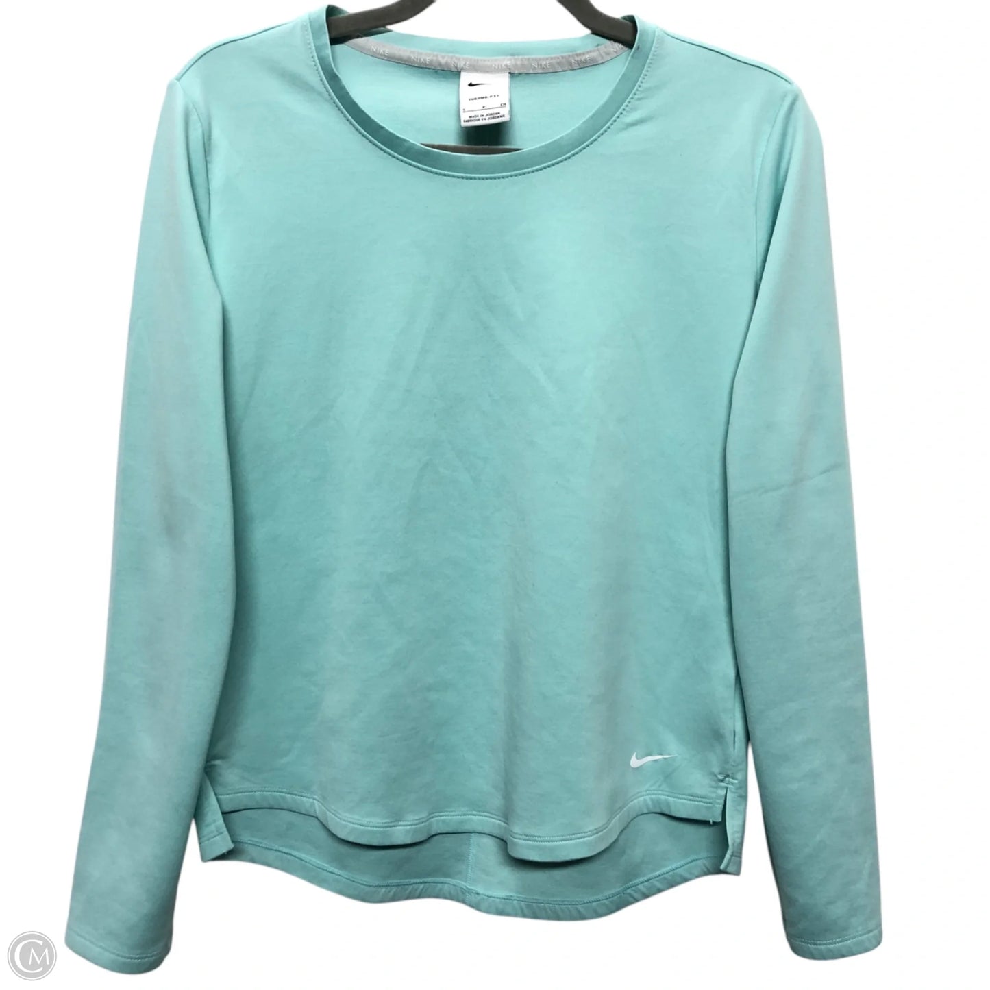 Athletic Top Long Sleeve Crewneck By Nike In Green, Size: S