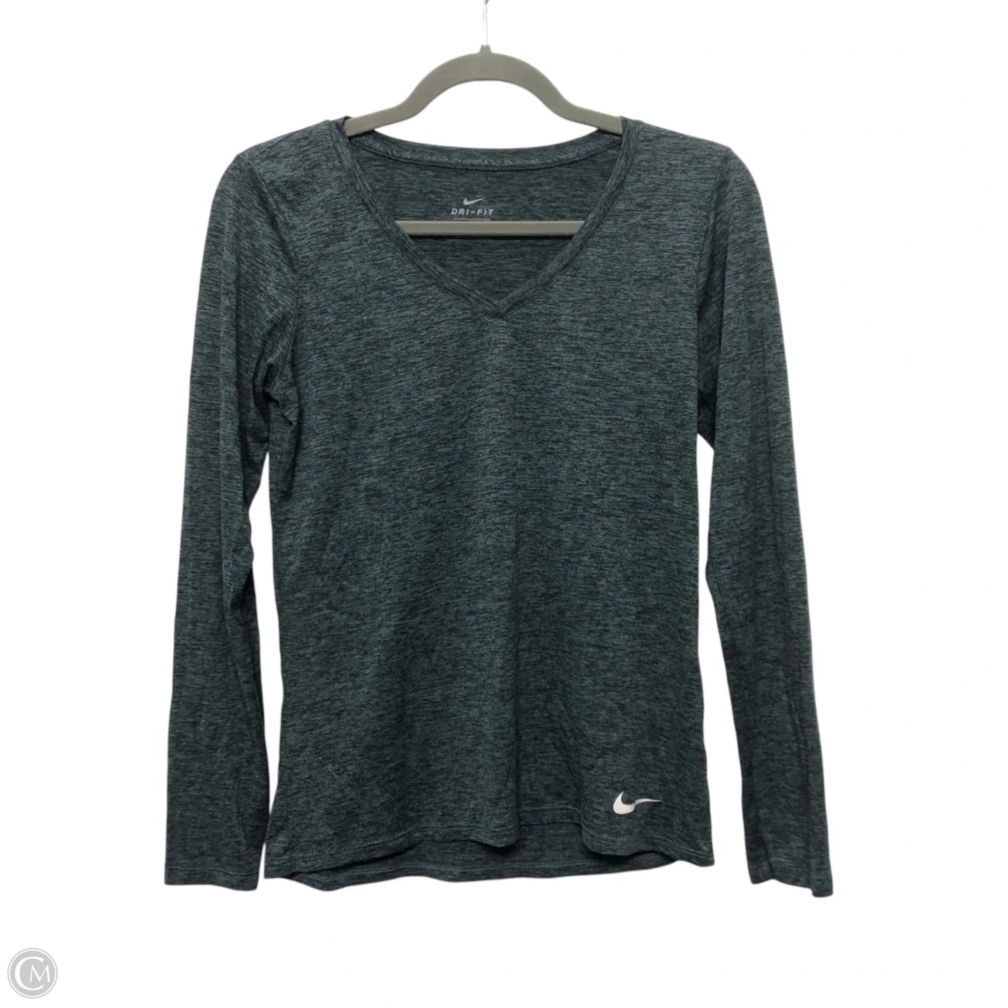 Top Long Sleeve By Nike In Grey, Size: M