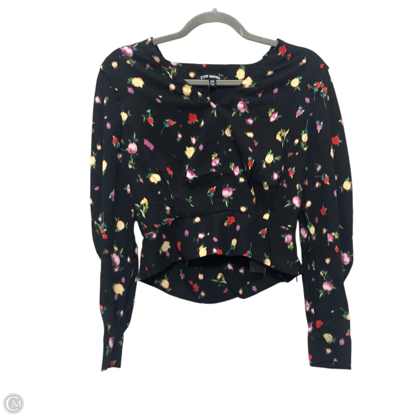 Blouse Long Sleeve By Steve Madden In Black, Size: Xs