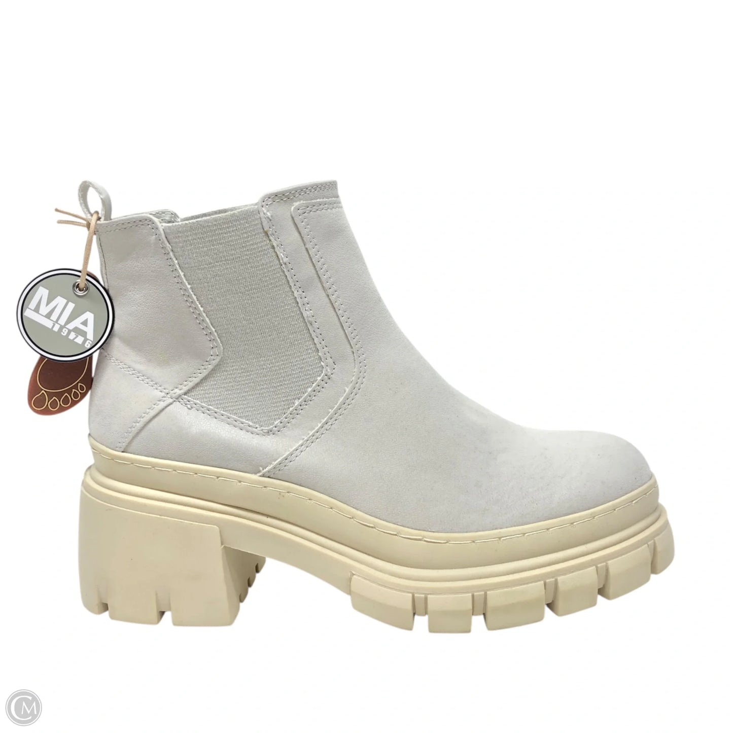 Boots Ankle Heels By Mia In Grey, Size: 7.5