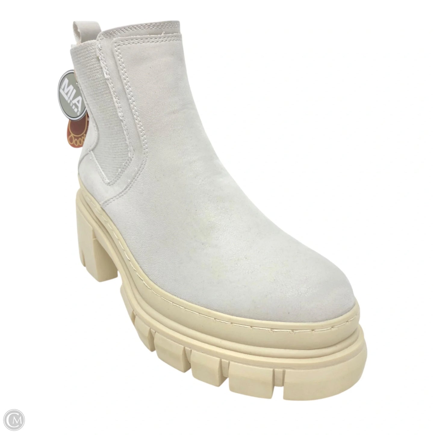 Boots Ankle Heels By Mia In Grey, Size: 7.5