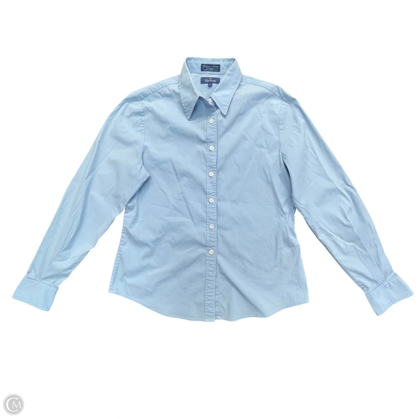 Blouse Designer By Facconnable In Blue, Size: S