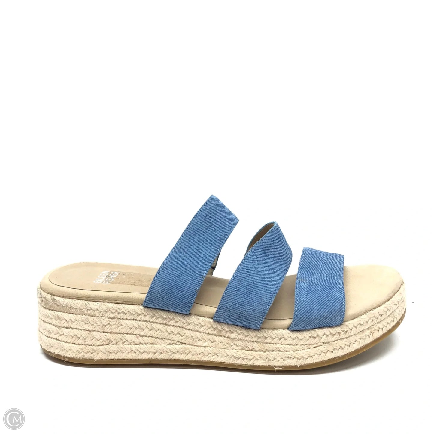 Shoes Heels Platform By Eileen Fisher In Blue & Tan, Size: 9