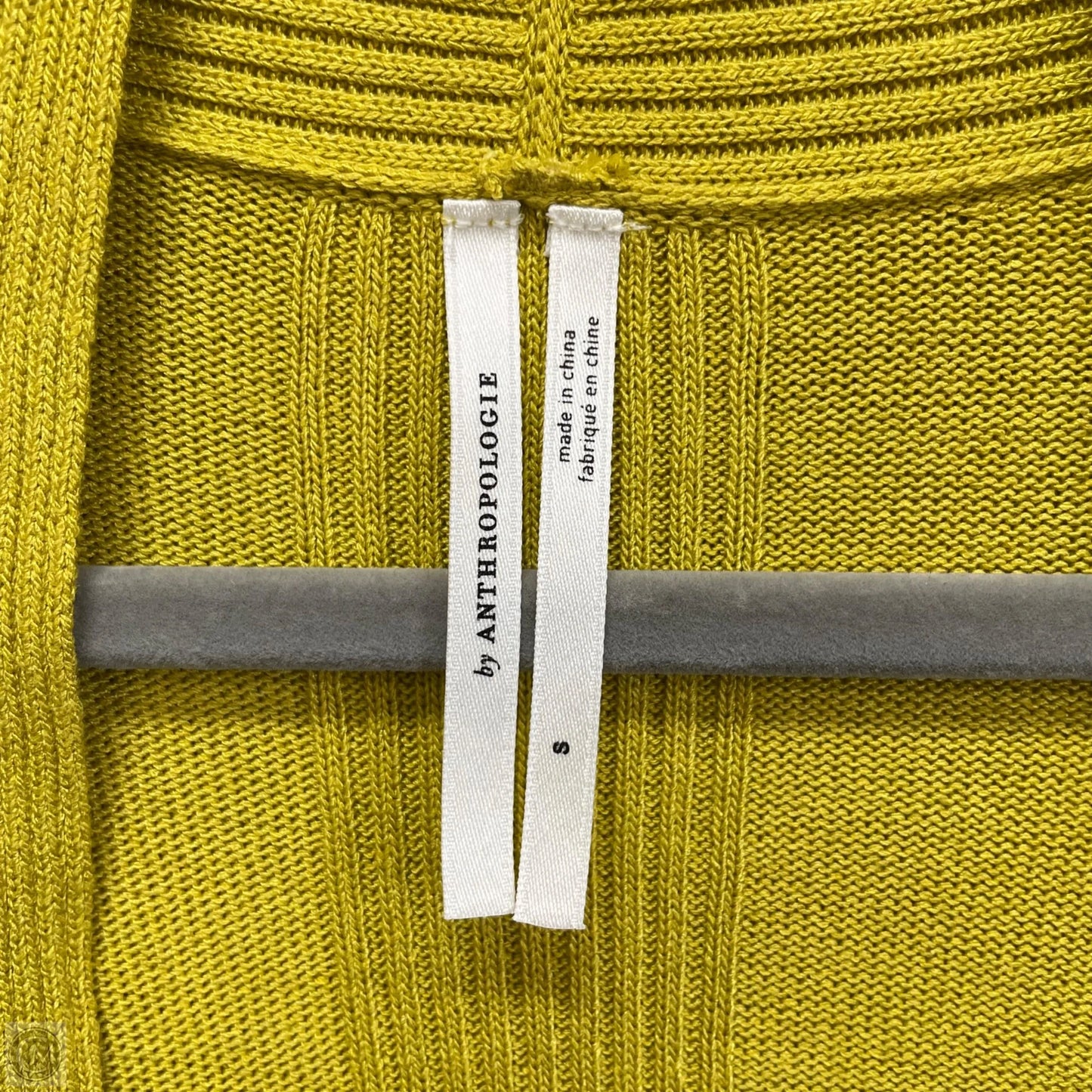 Cardigan By Anthropologie In Chartreuse, Size: S