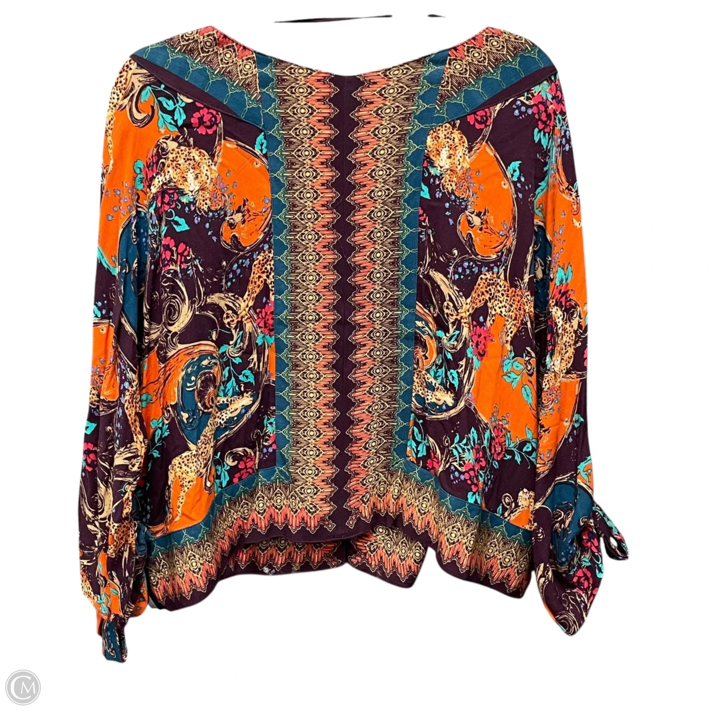 Blouse Long Sleeve By Free People In Multi-colored, Size: S
