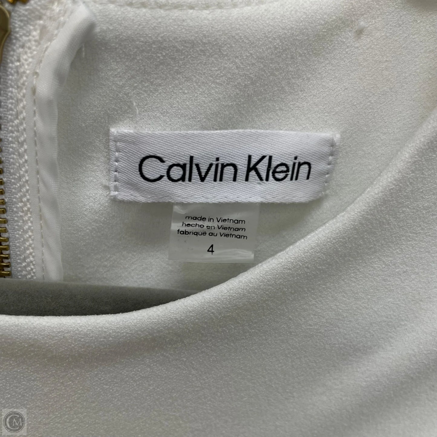 Dress Party Midi By Calvin Klein In Black & White, Size: 4