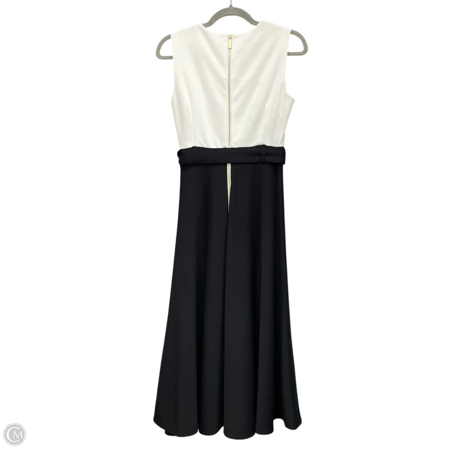 Dress Party Midi By Calvin Klein In Black & White, Size: 4