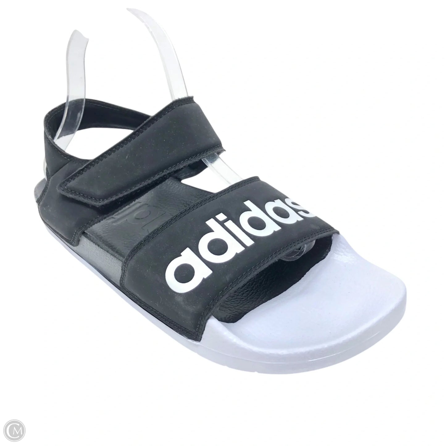 Sandals Flats By Adidas In Black & White, Size: 8