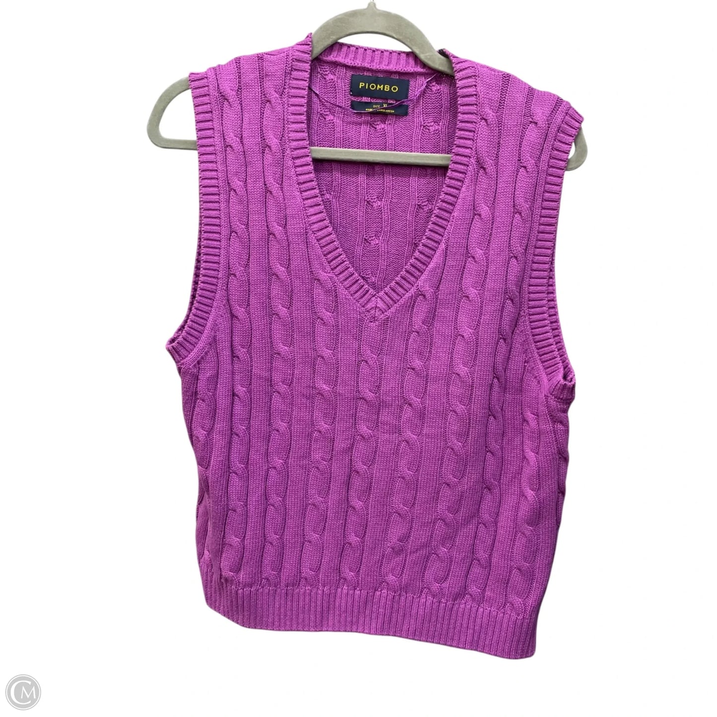 Vest Sweater By Clothes Mentor In Purple, Size: Xl