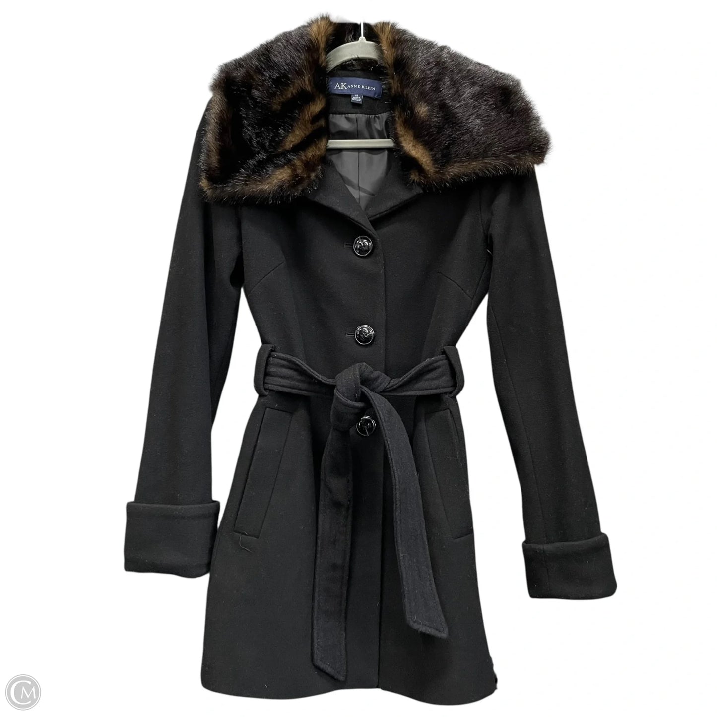Coat Peacoat By Anne Klein In Black, Size: Xs