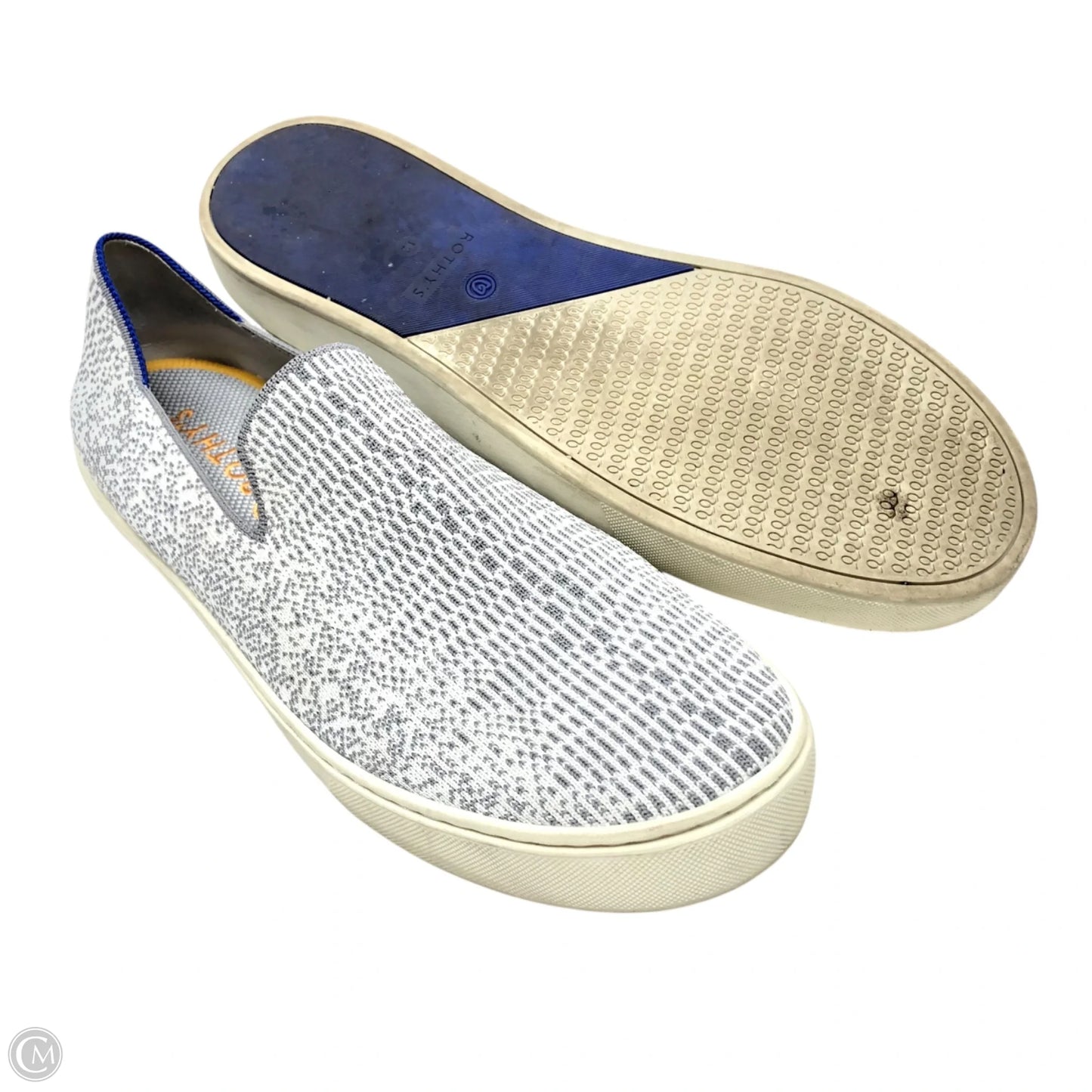 Shoes Flats By Rothys In Cream & Grey, Size: 12