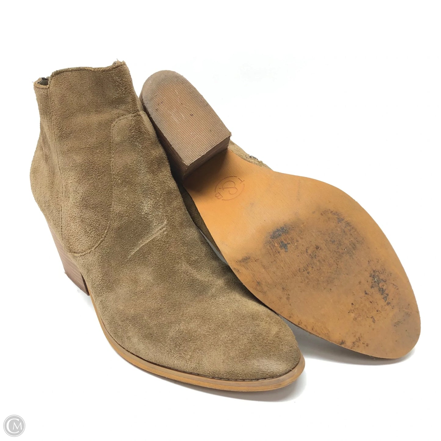 Boots Ankle Heels By Treasure And Bond In Brown, Size: 12
