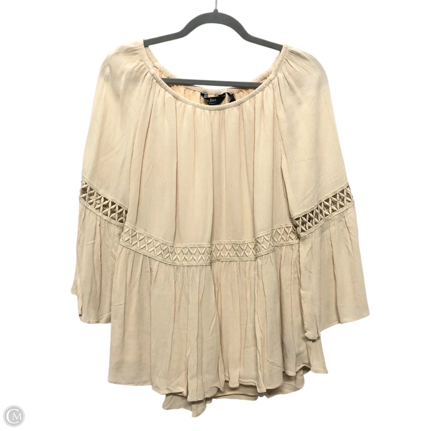 Top 3/4 Sleeve By Clothes Mentor In Beige, Size: Xs