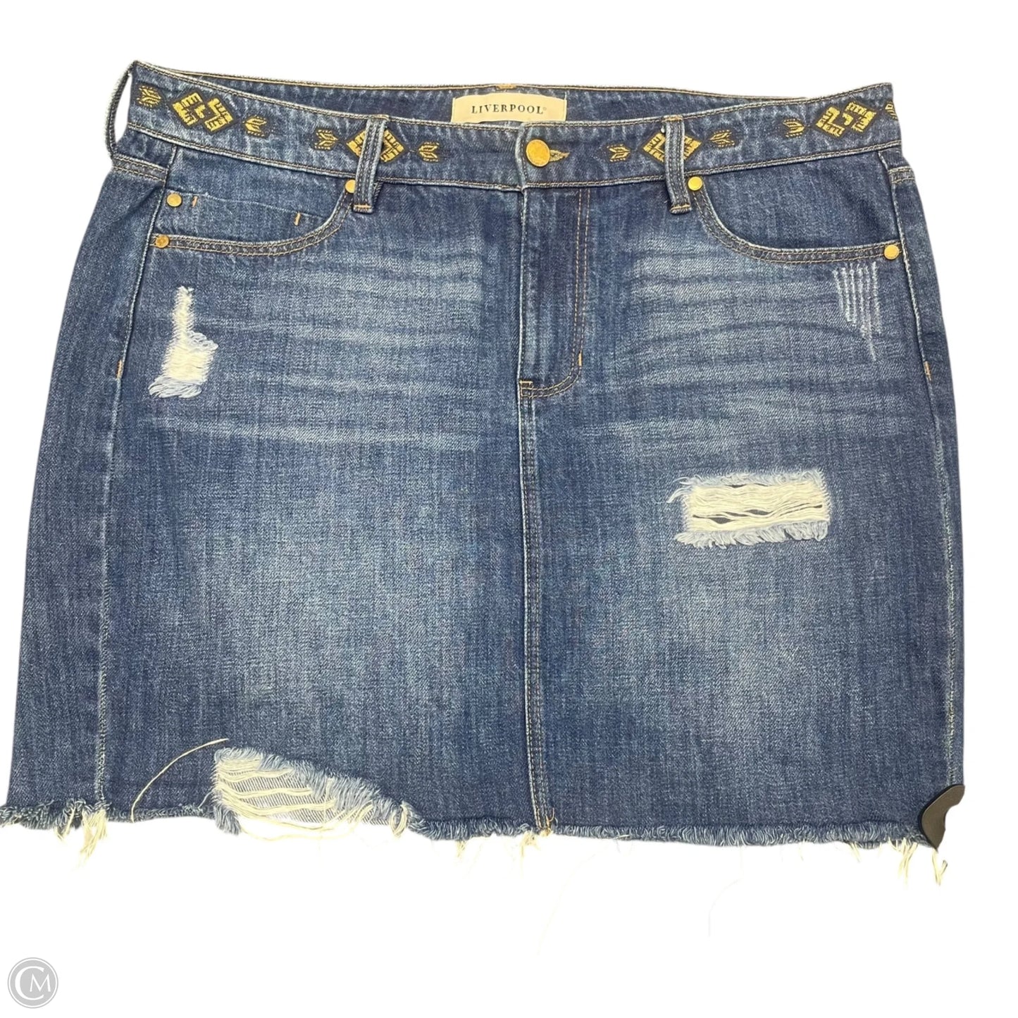 Skirt Mini & Short By Liverpool In Blue, Size: 12