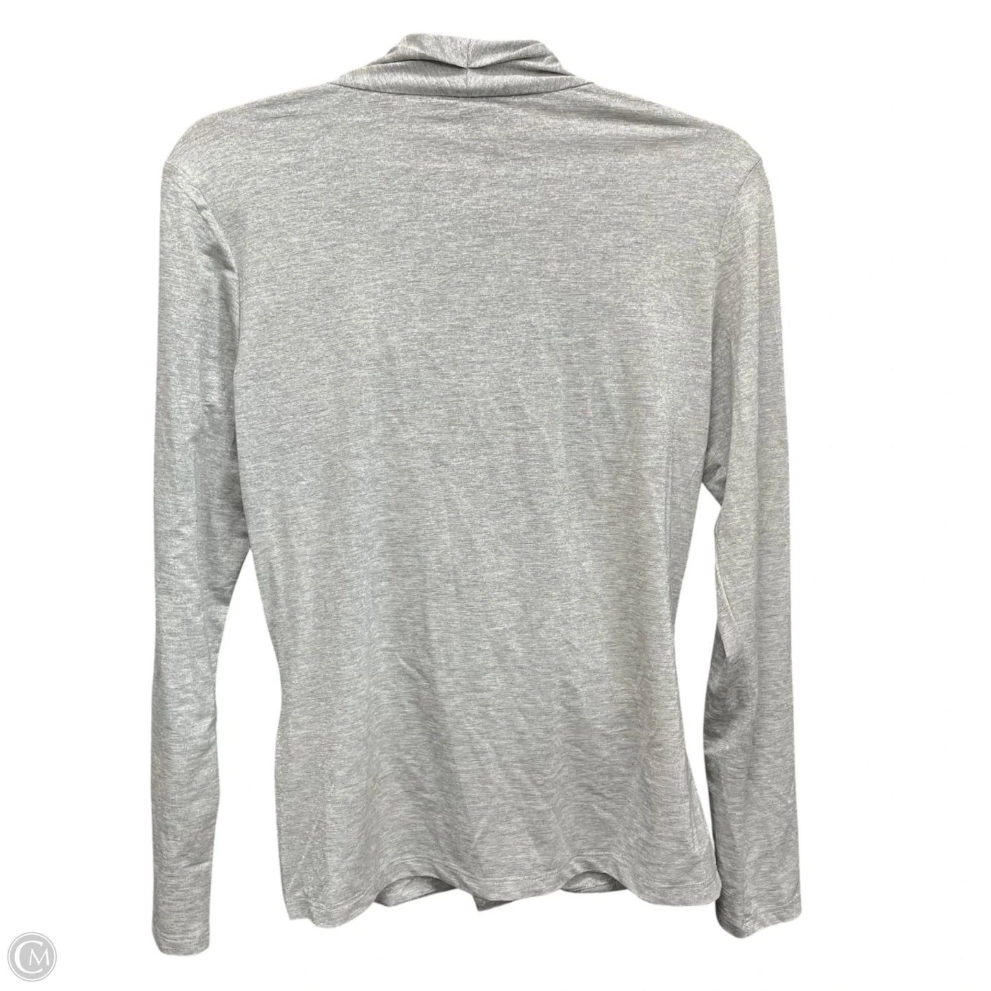 Top Long Sleeve By Donna Karan In Grey, Size: M