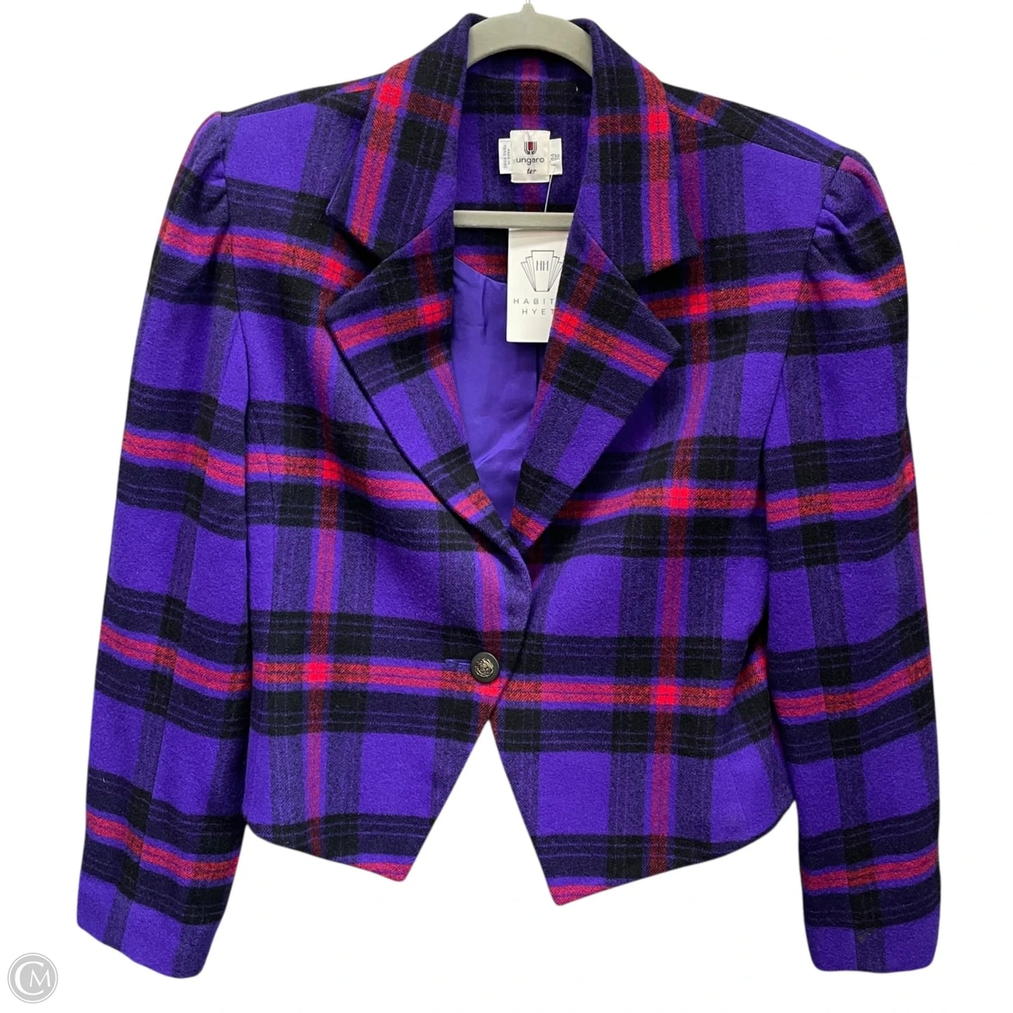 Blazer By Clothes Mentor In Purple, Size: M