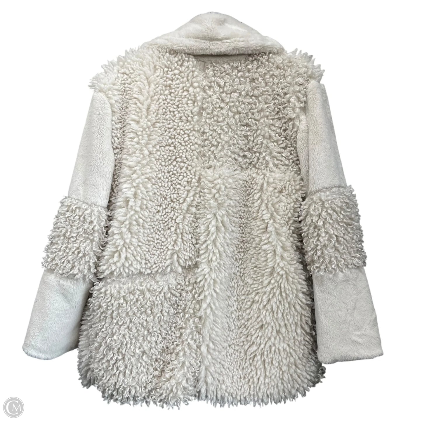 Jacket Faux Fur & Sherpa By Clothes Mentor In White, Size: S