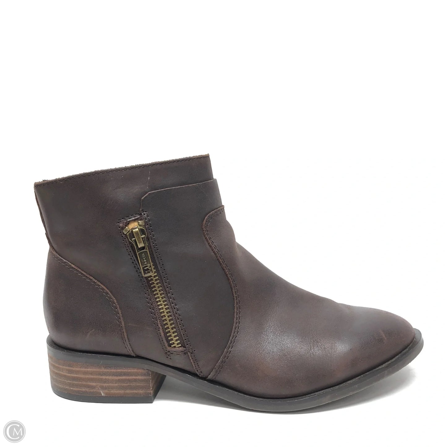 Boots Ankle Flats By Crown Vintage In Brown, Size: 7.5