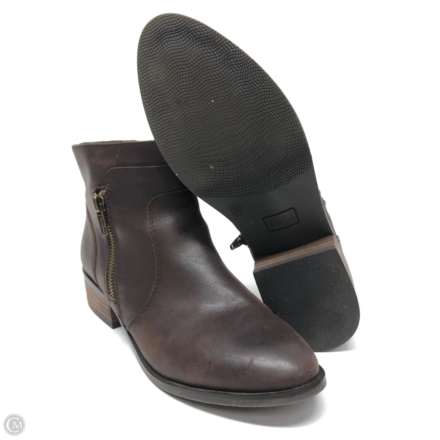 Boots Ankle Flats By Crown Vintage In Brown, Size: 7.5