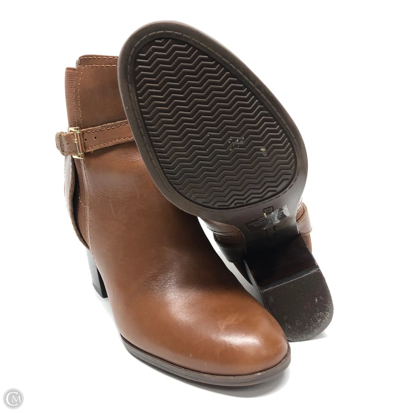 Boots Ankle Heels By Tommy Hilfiger In Brown, Size: 8