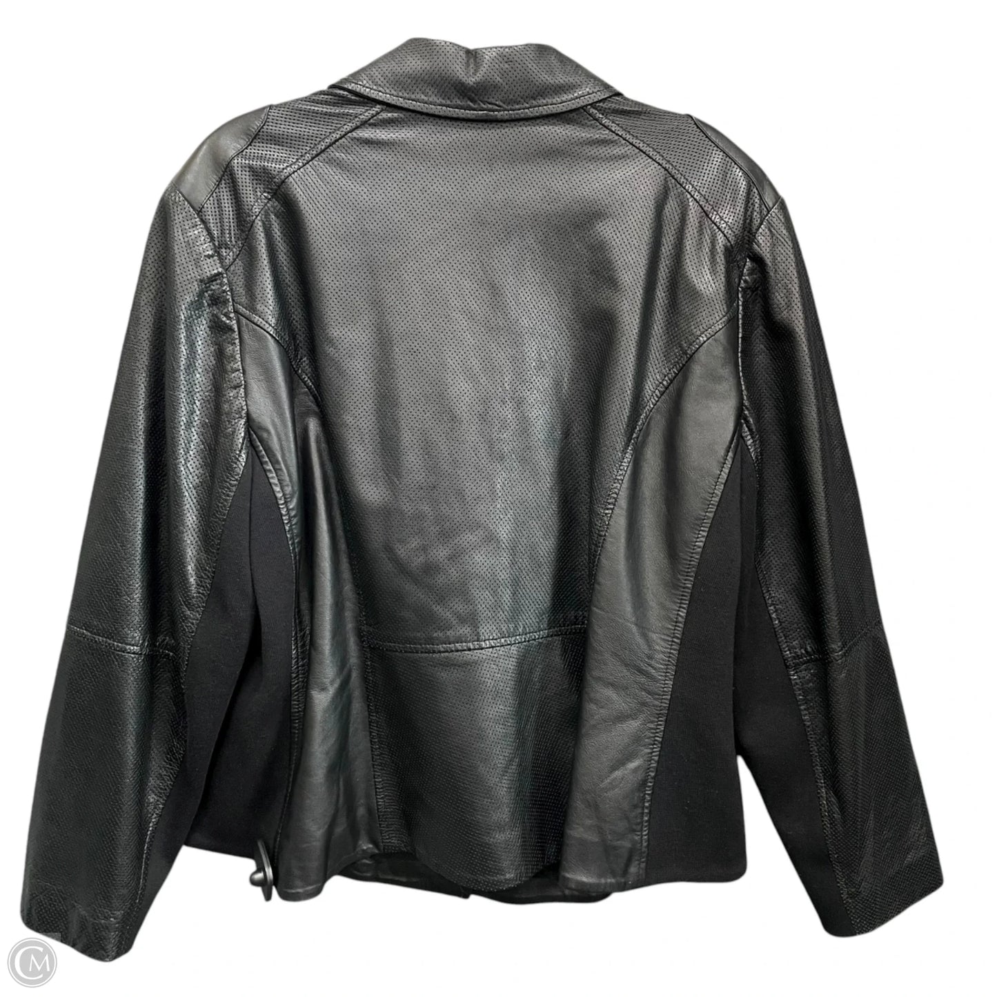 Jacket Leather By Sejour In Black, Size: 20
