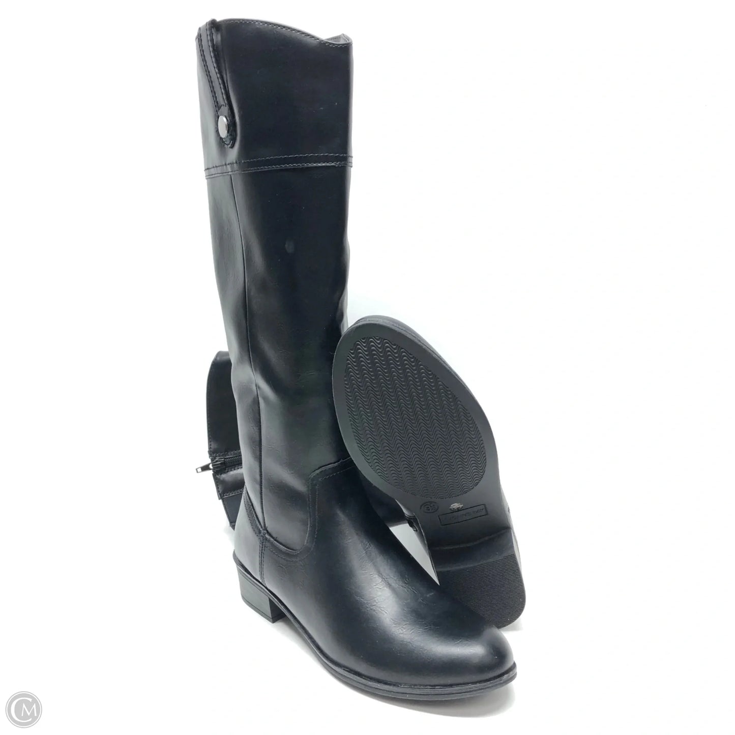 Boots Knee Flats By St Johns Bay In Black, Size: 9.5