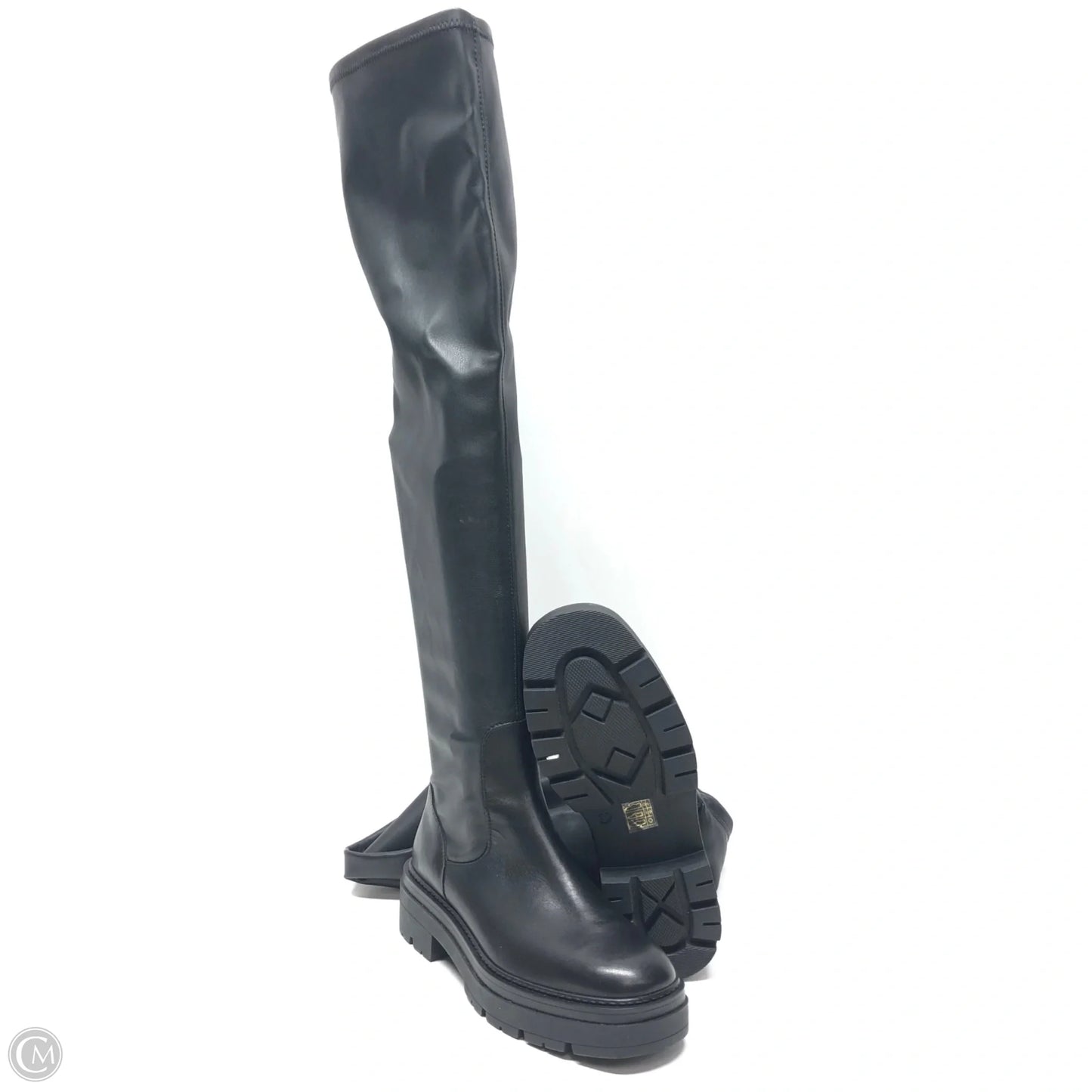 Boots Knee Flats By Clothes Mentor In Black, Size: 6