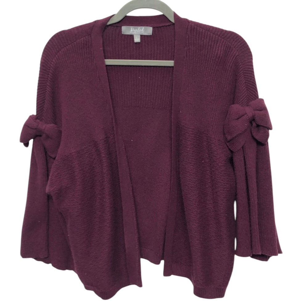 Sweater Cardigan By Marled In Purple, Size:L