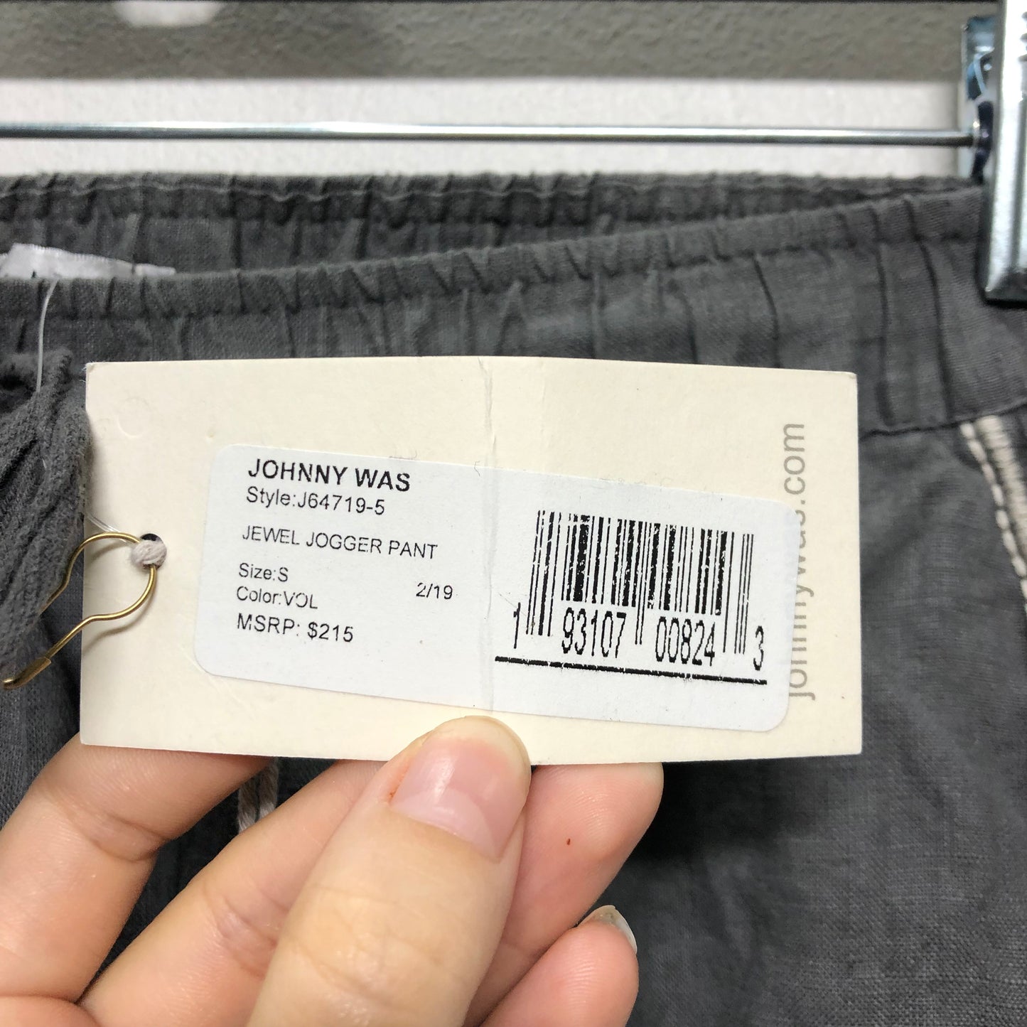 Pants Linen By Johnny Was In Grey, Size:S
