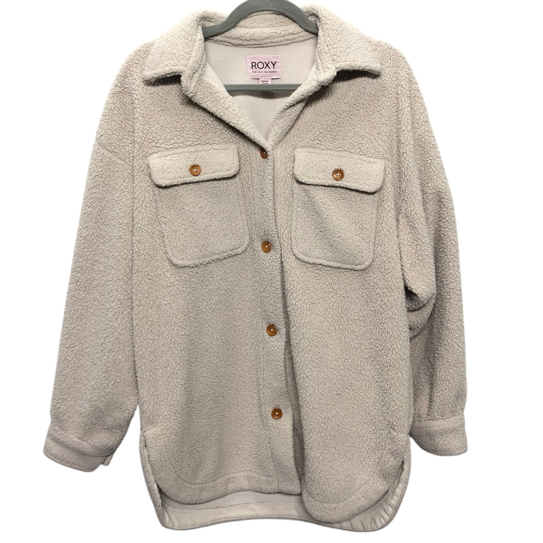 Jacket Shirt By Roxy In Taupe, Size:Xs