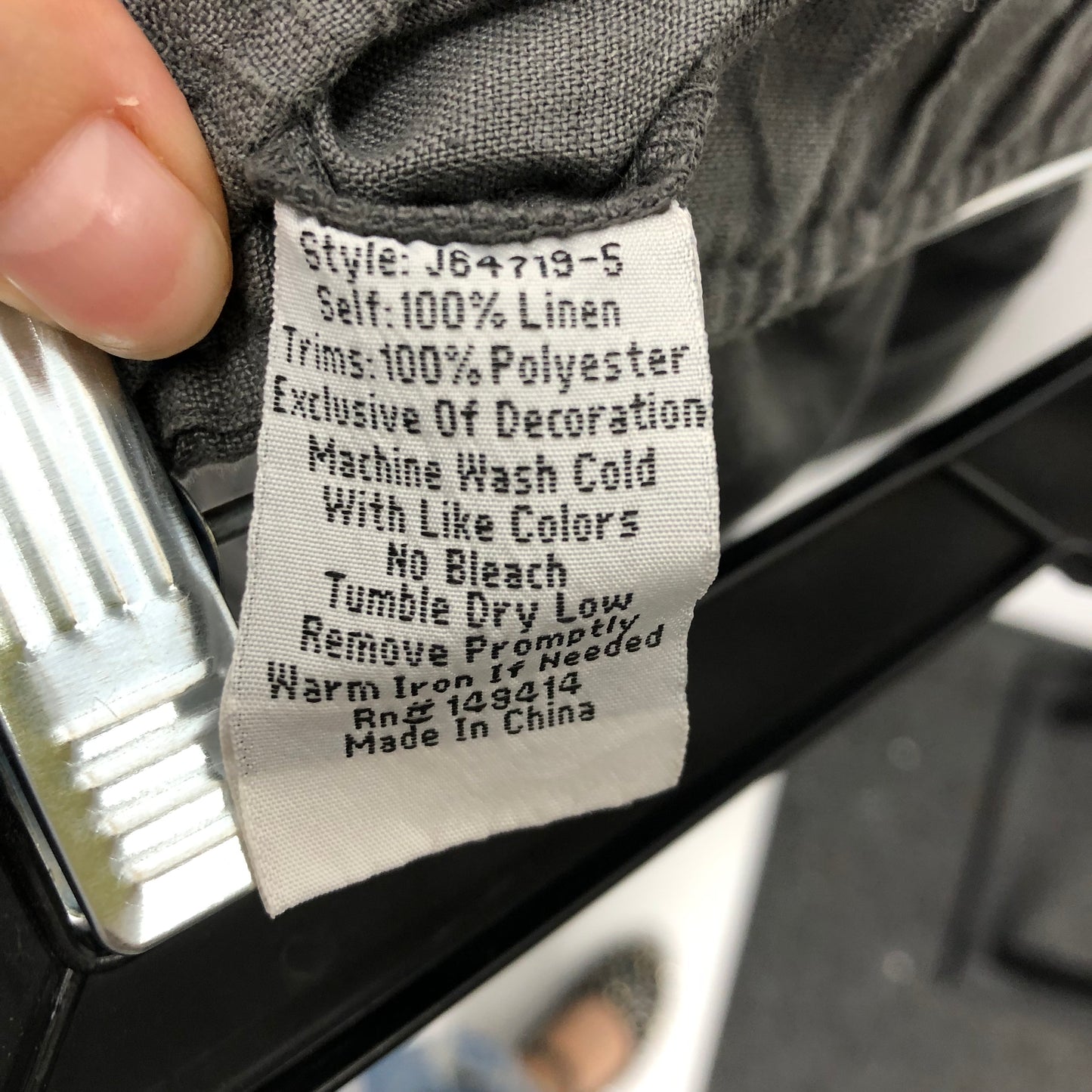Pants Linen By Johnny Was In Grey, Size:S