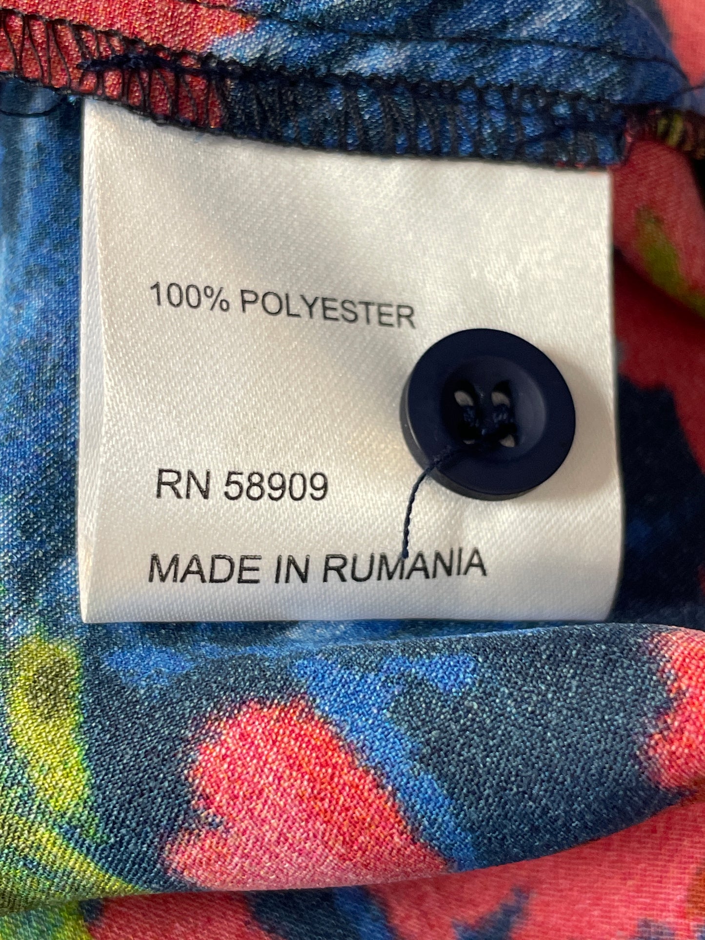 Blouse Ls By Chelsea And Violet In Blue & Red, Size:4