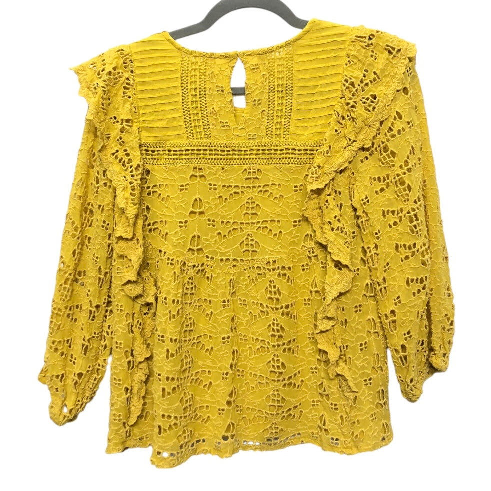 Top Ls By Anthropologie In Yellow, Size:4