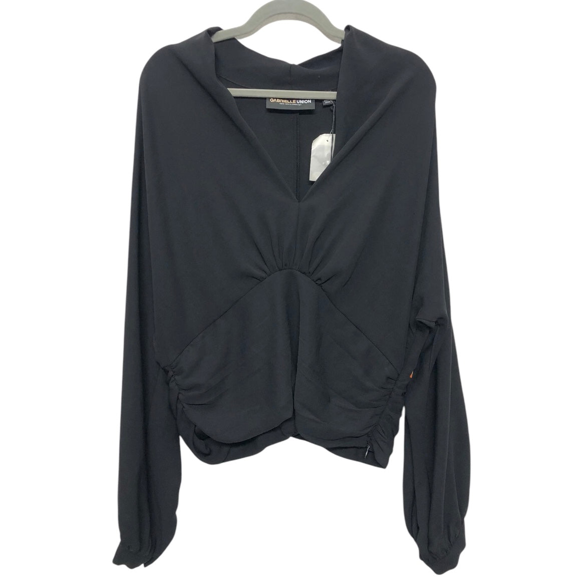 Blouse Ls By New York And Co In Black, Size:Xl