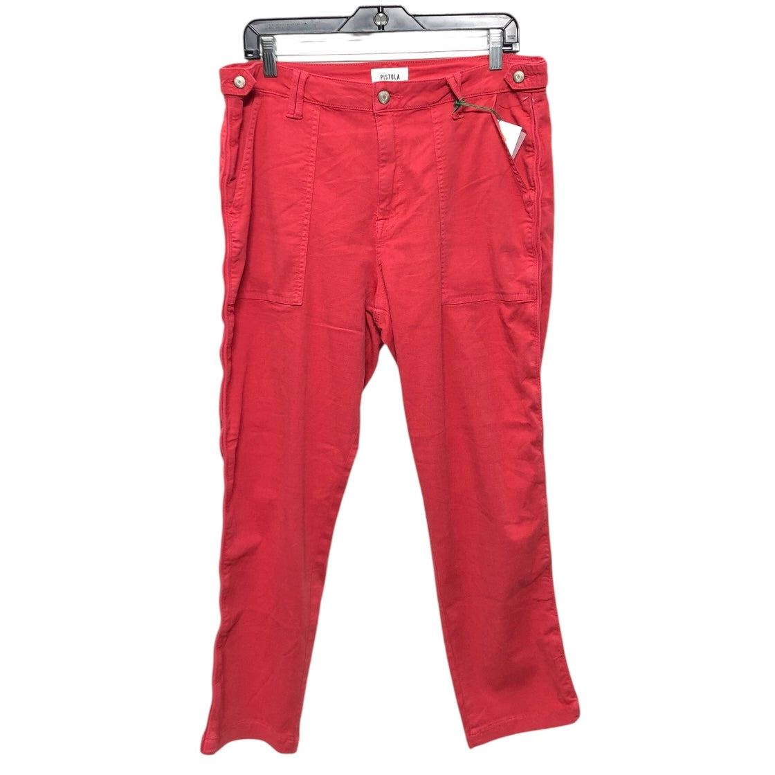 Jeans Straight By Pistola In Red, Size:14