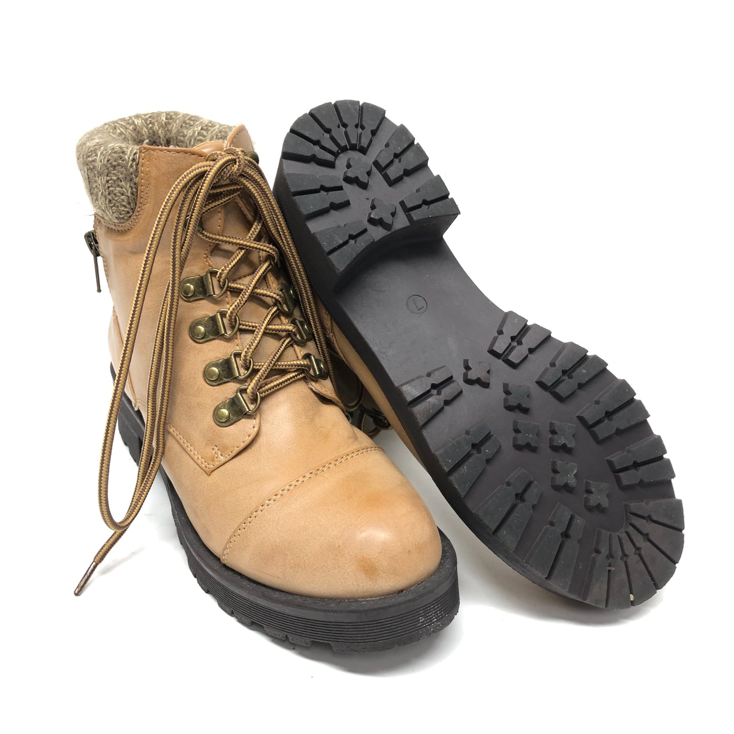 Boots Ankle Heels By Mia In Tan, Size: 7