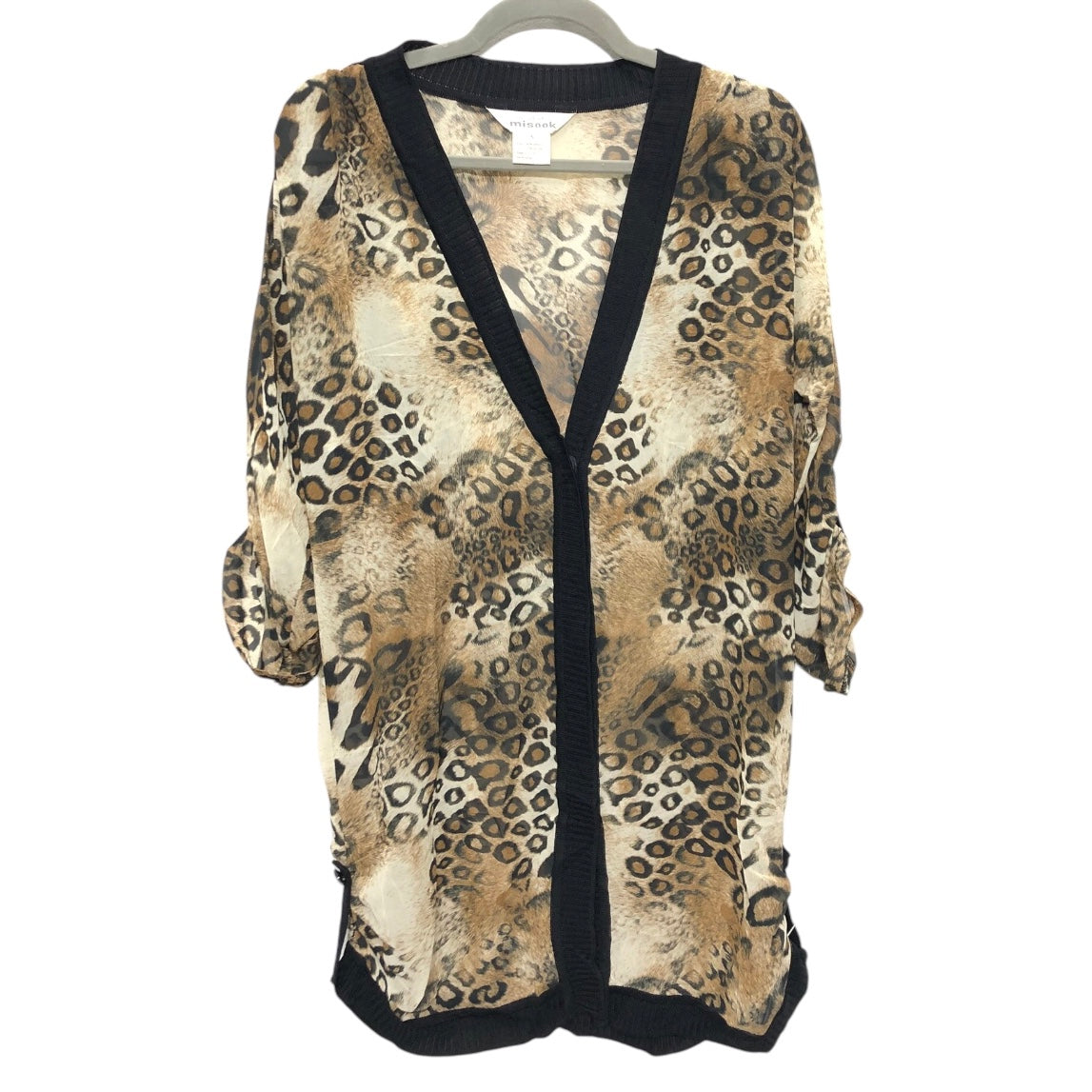 Cardigan By Misook In Animal Print, Size:S