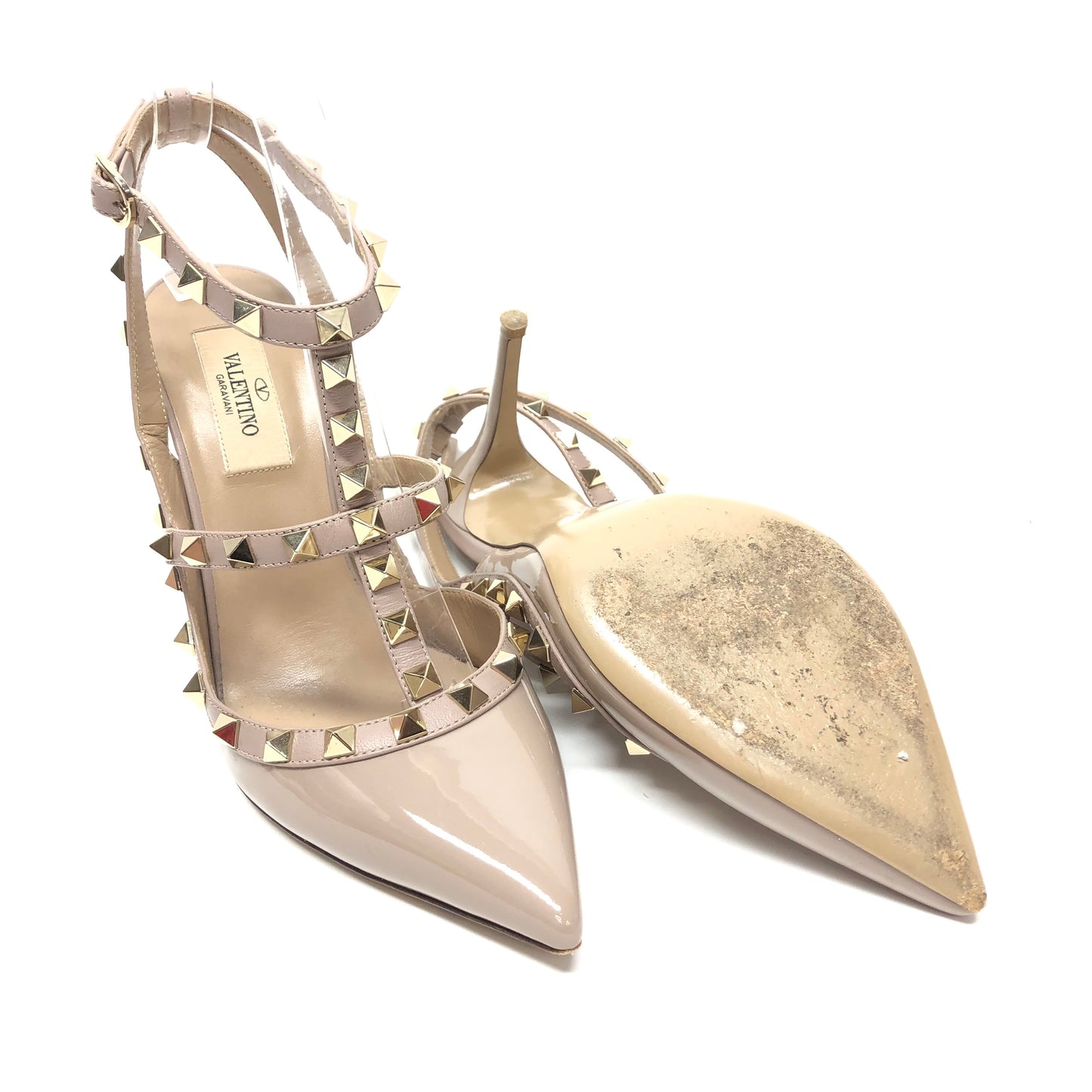 Sandals Luxury Designer By Valentino-garavani In Beige, Size: 7.5